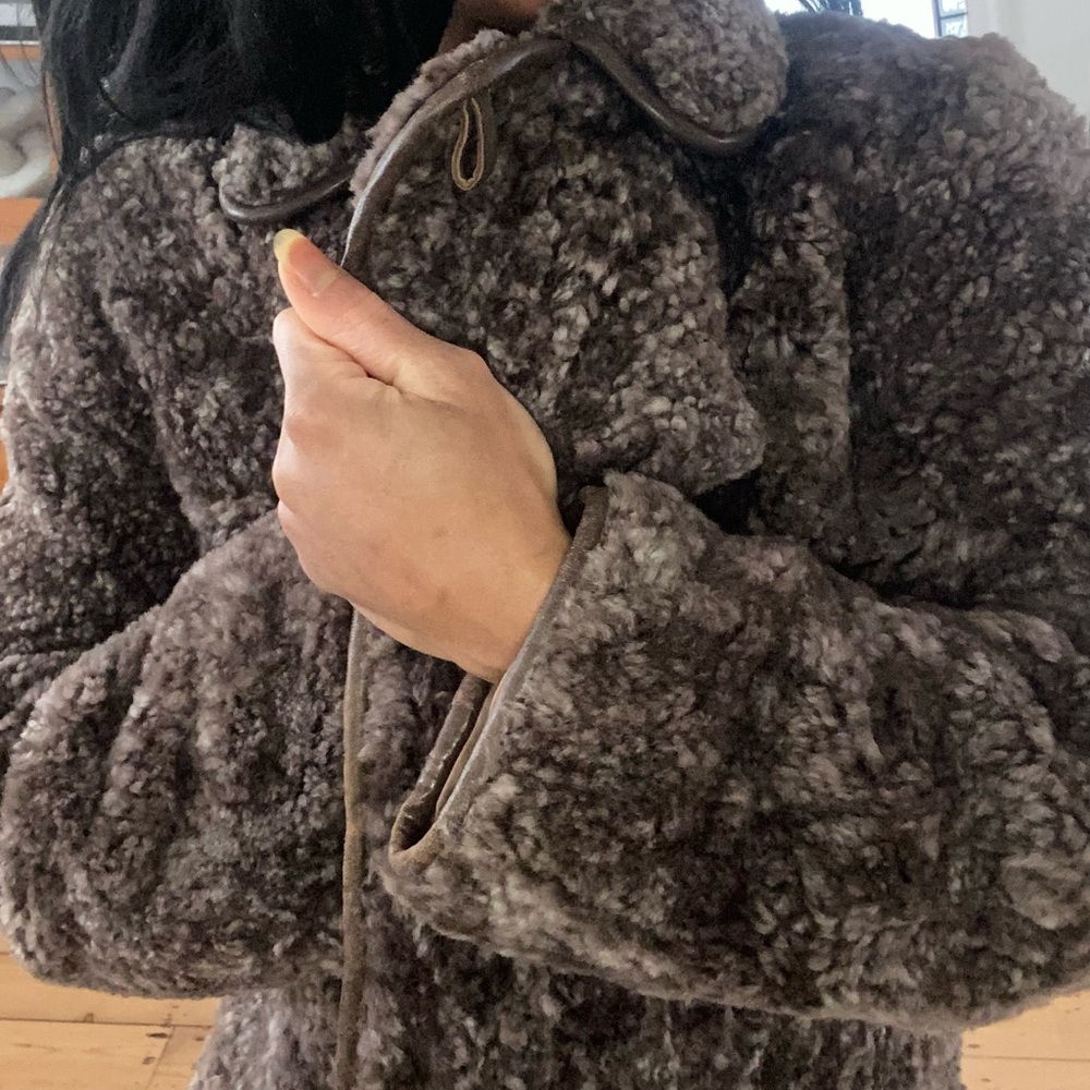 Genuine lambskin Shearling & leather Teddy Jacket for Women